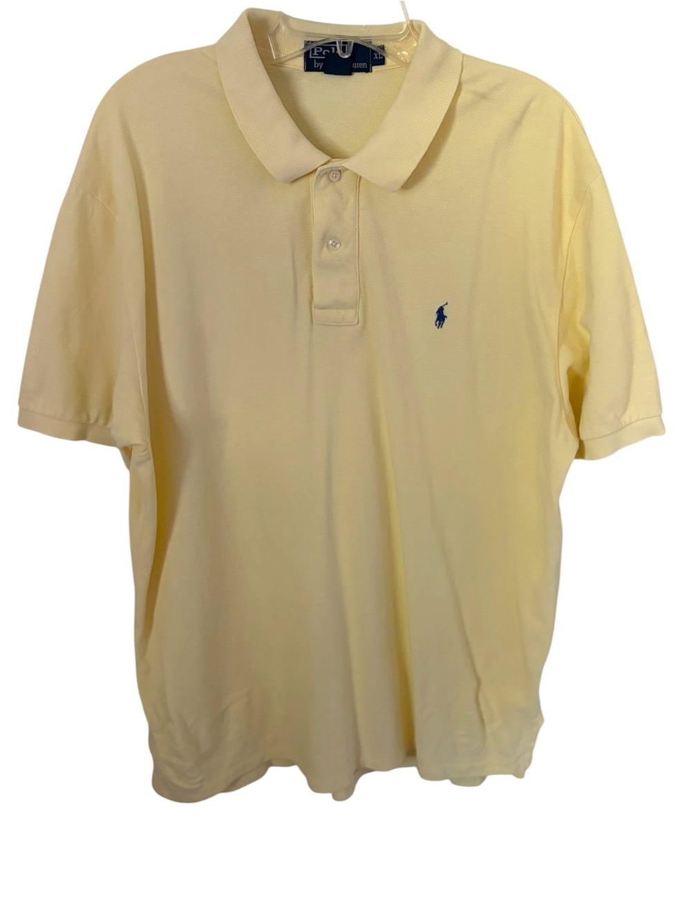 Ralph Lauren Men’s Pale Yellow Polo Size XL